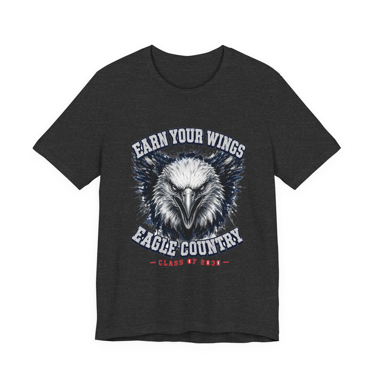 Earn Your Wings — Eagle Country 2030 Blue & White Tee