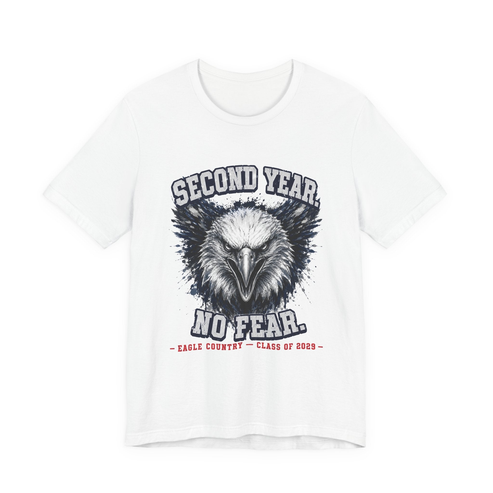 Second Year. No Fear. — Eagle Country 2029 Blue & White Tee