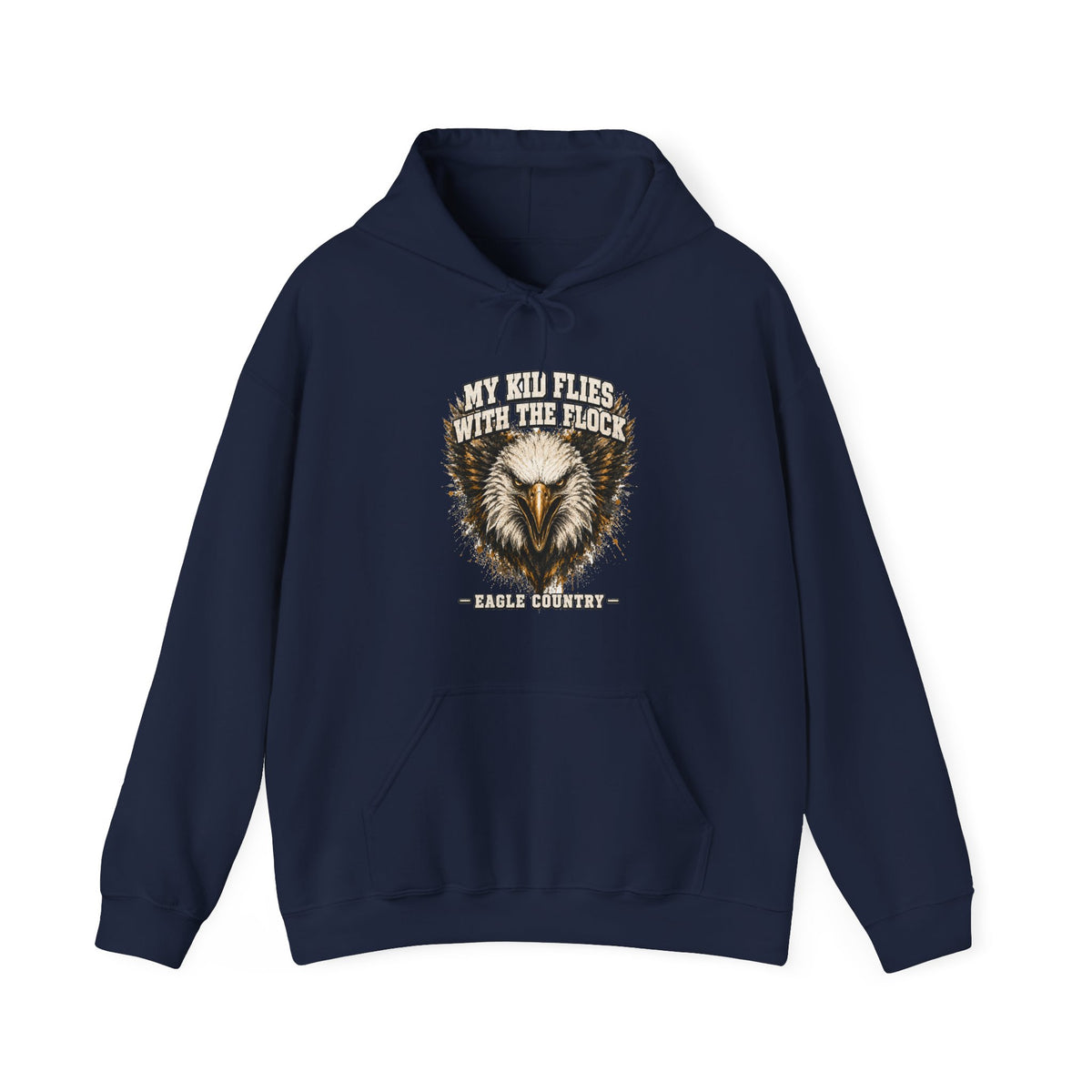 My Kid Flies With the Flock — Eagle Country Gold & White Hoodie