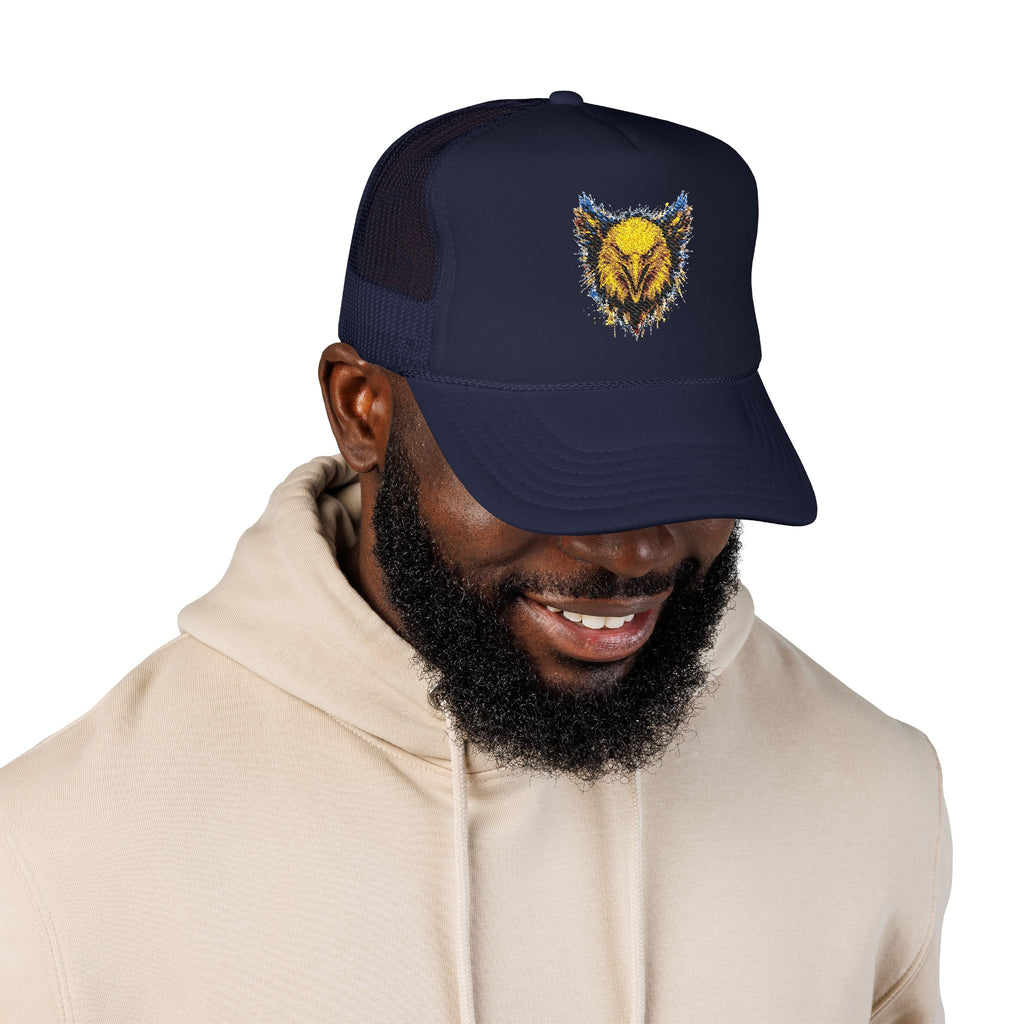Eagle (Blue & Gold) — Foam Trucker Hat