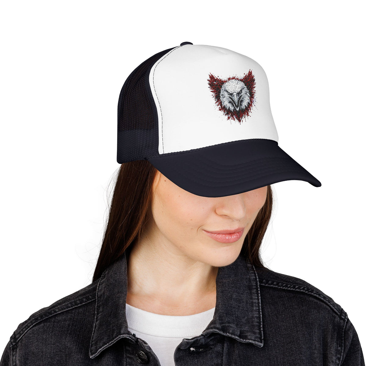 Eagle (Black & Red) — Foam Trucker Hat