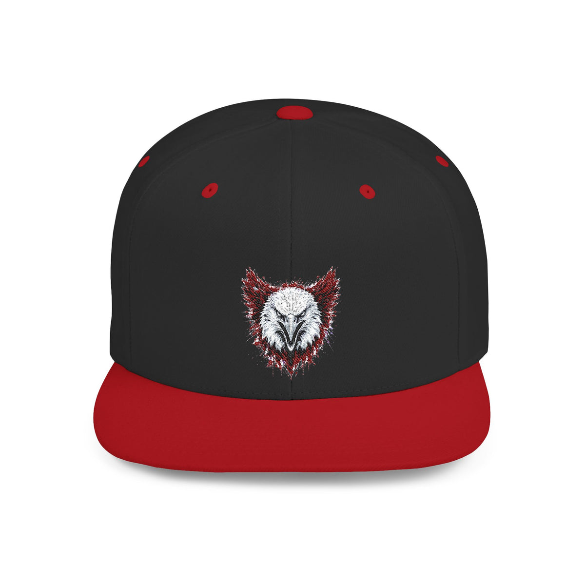 Eagle (Black & Red) — Flat-Bill Snapback