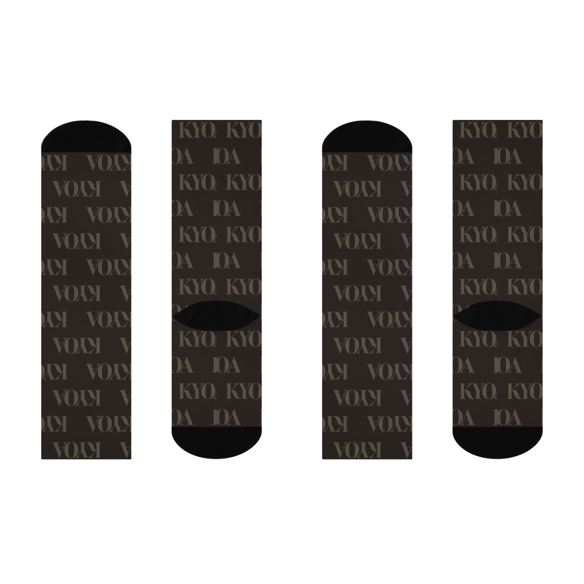 KYOA — Monogram Cushioned Crew Sock (Espresso)