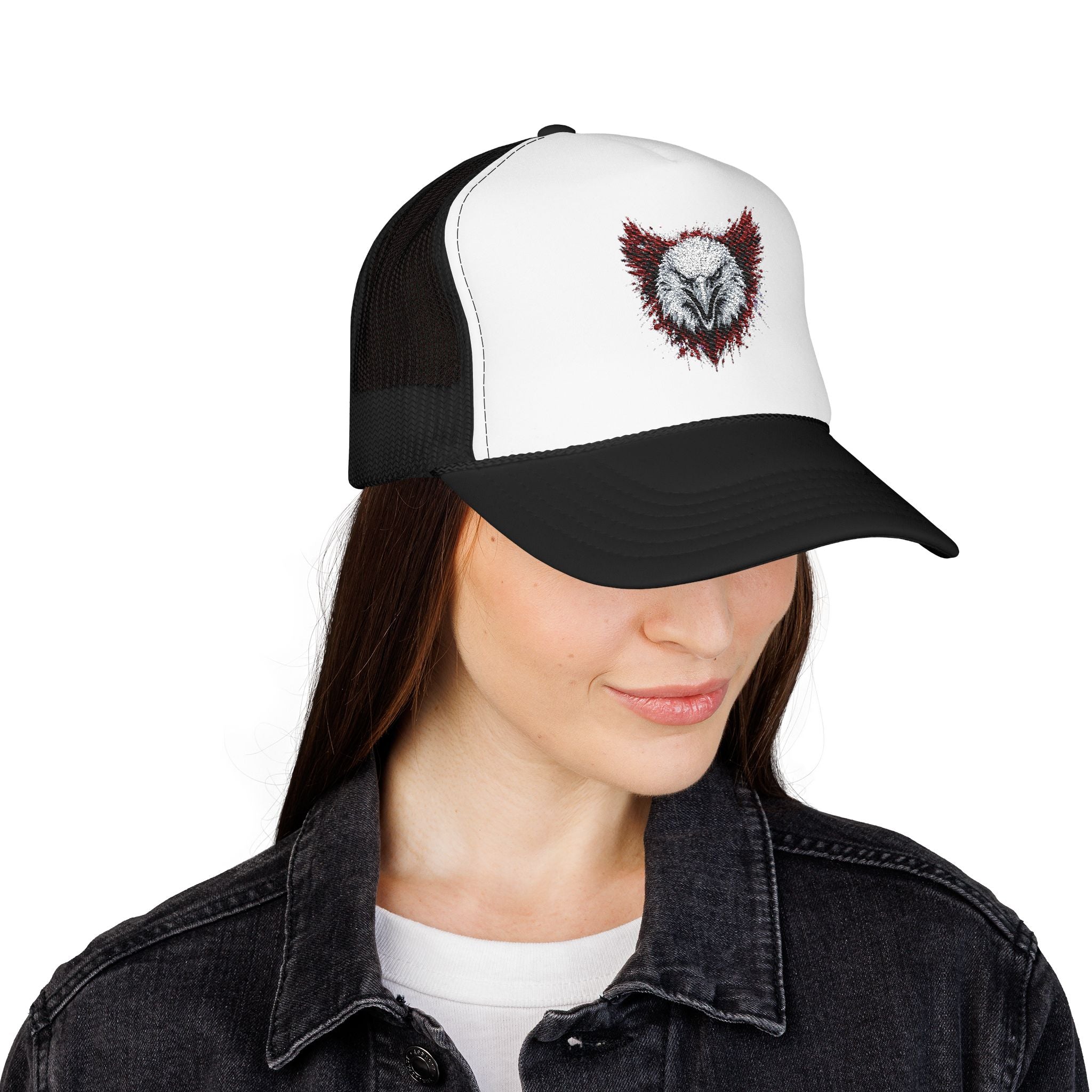 Eagle (Black & Red) — Foam Trucker Hat