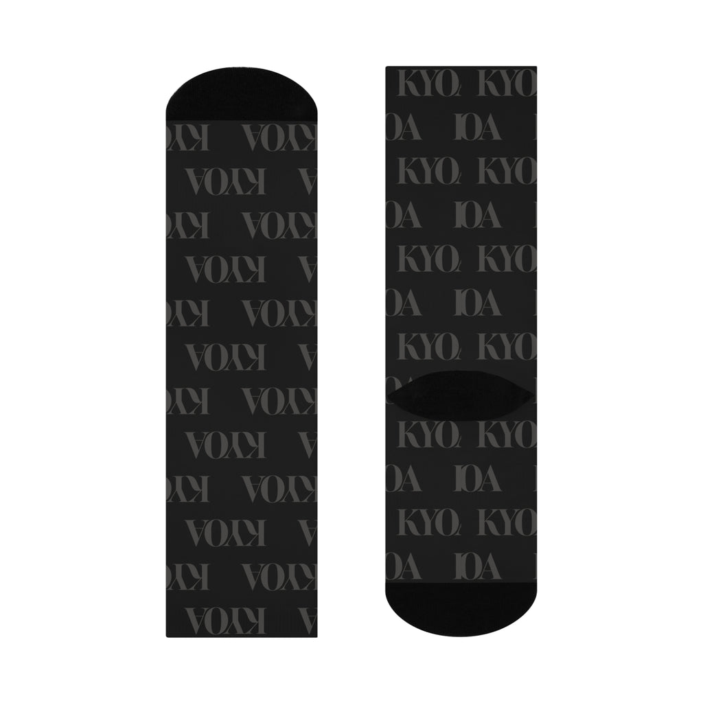 KYOA — Monogram Cushioned Crew Sock (Black)