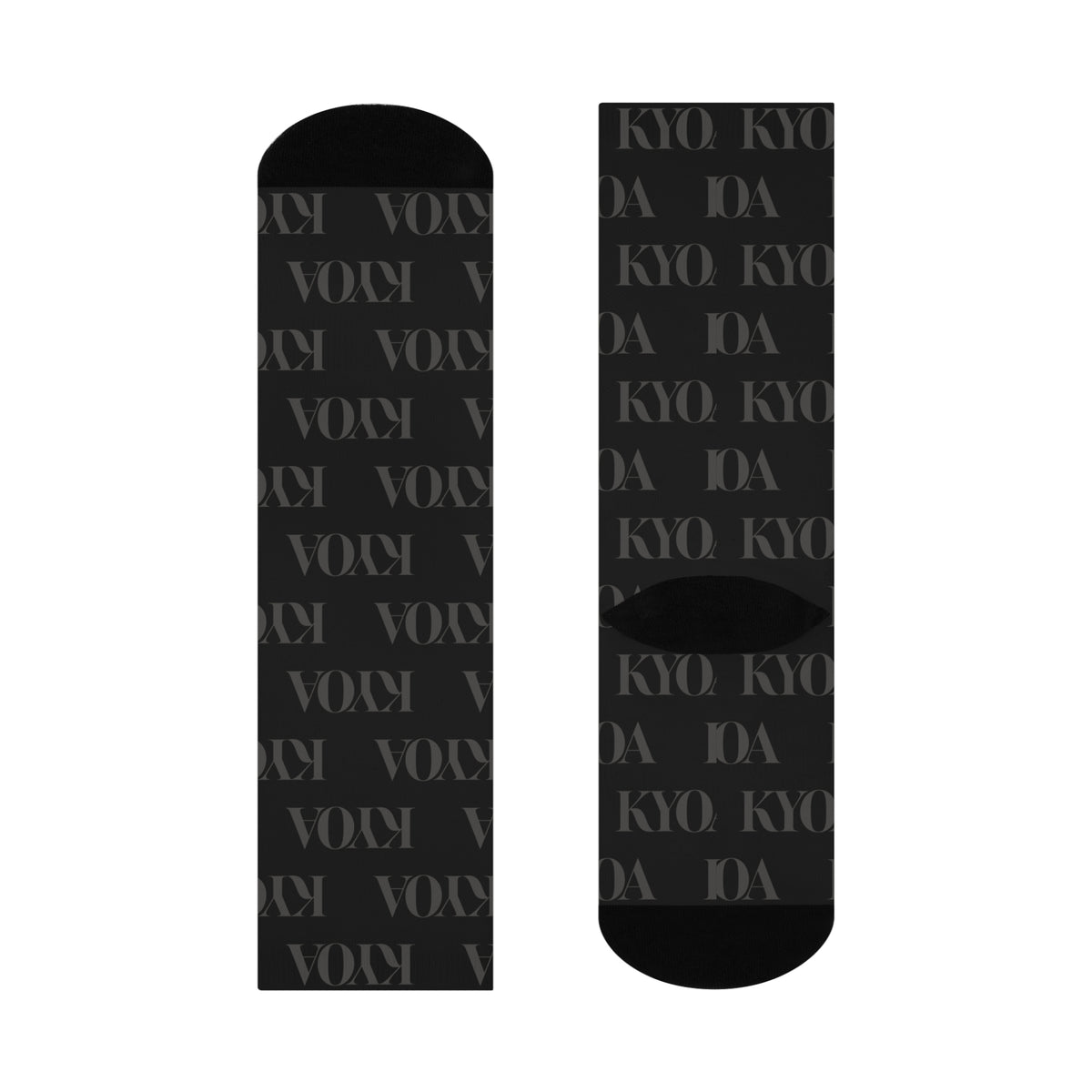 KYOA — Monogram Cushioned Crew Sock (Black)