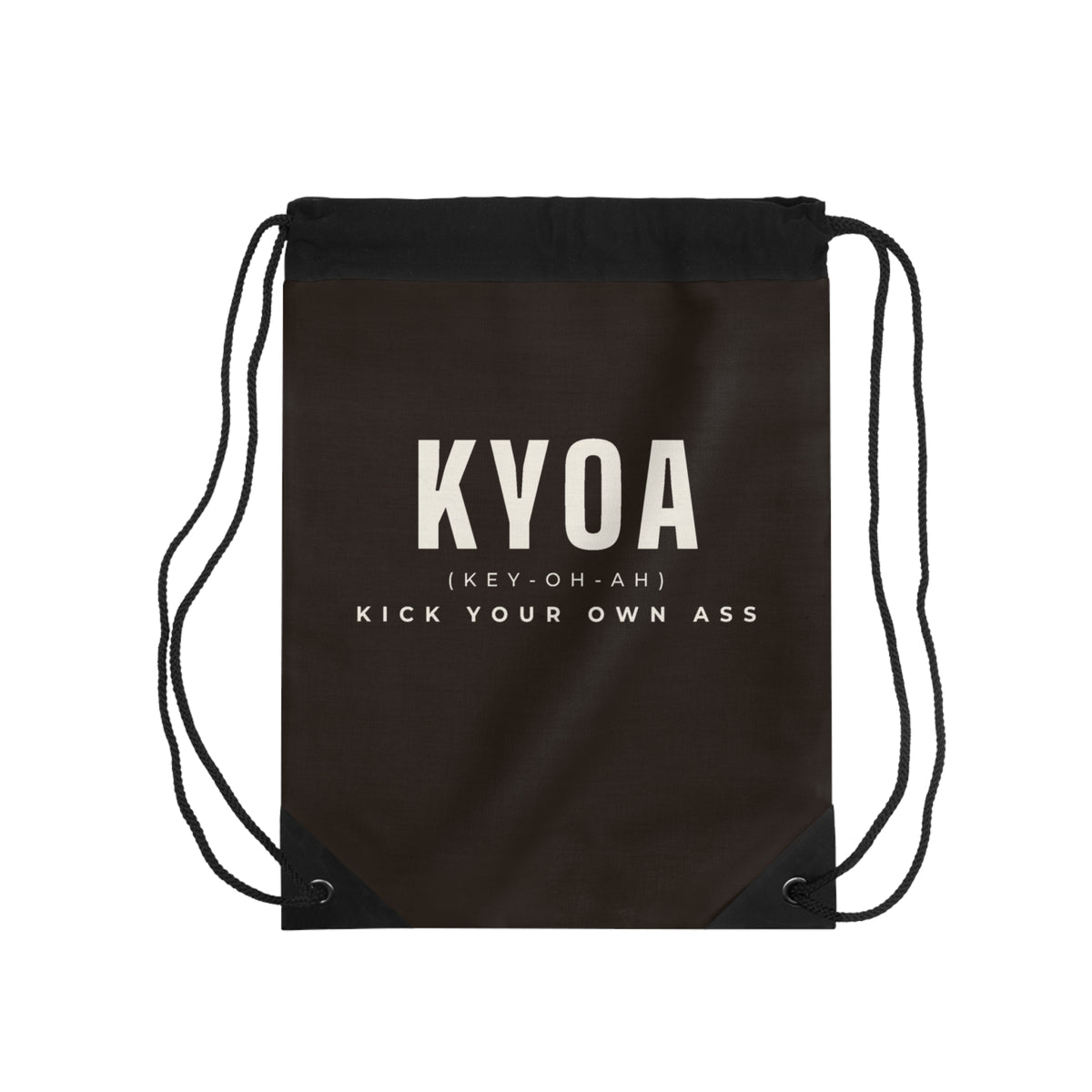 KYOA — Drawstring Gym Bag (Espresso Monogram)