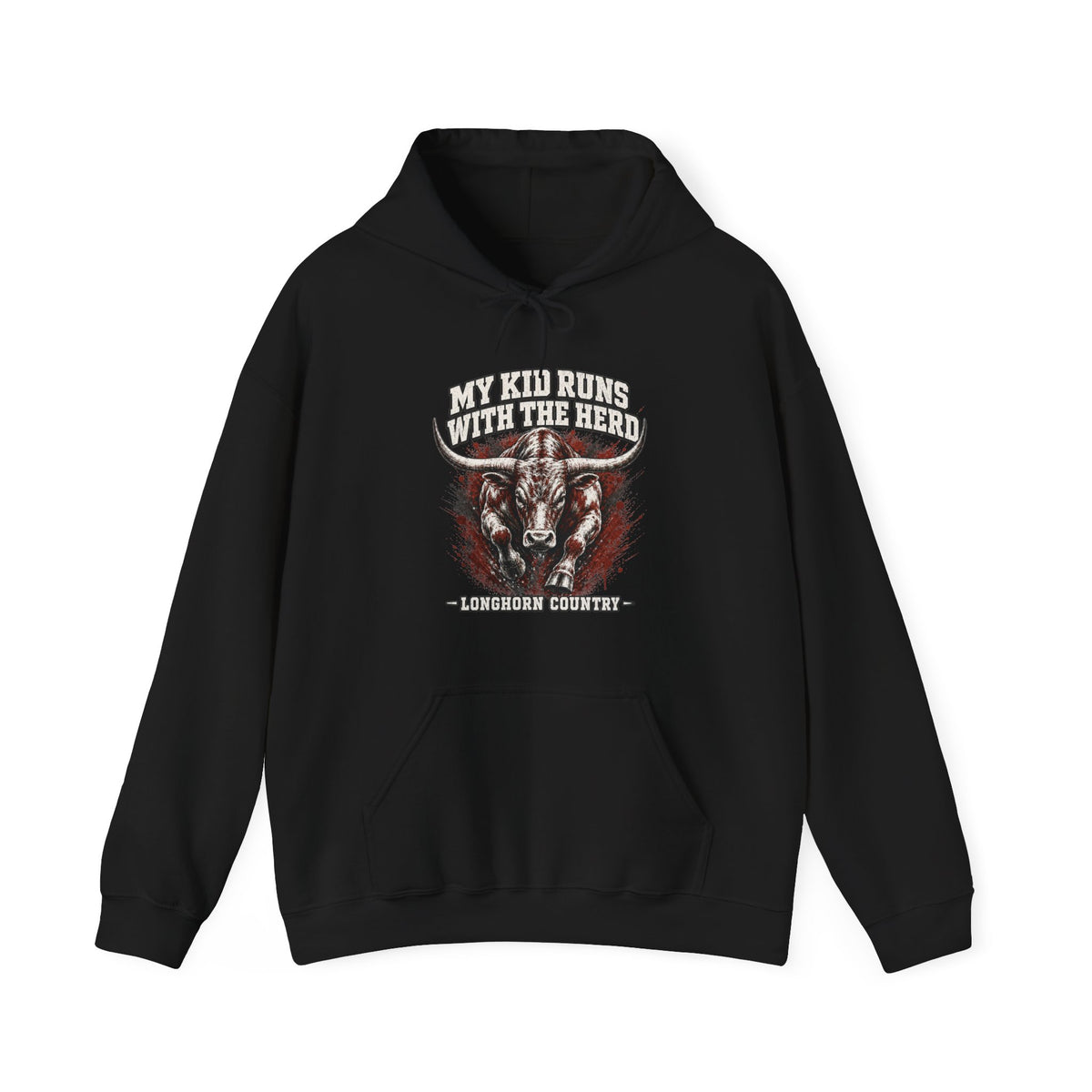 My Kid Runs With the Herd — Longhorn Country Hoodie