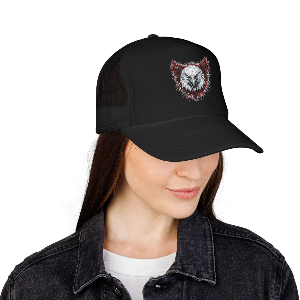 Eagle (Black & Red) — Foam Trucker Hat