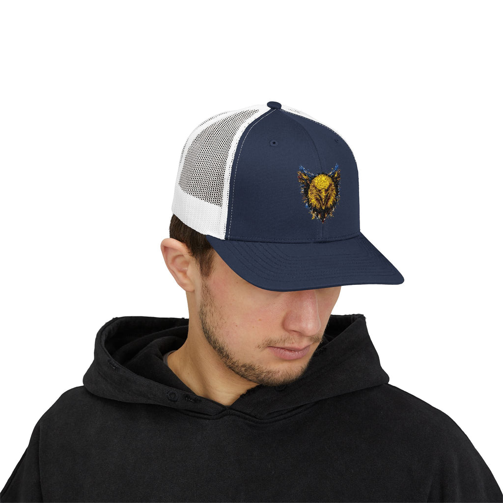 Eagle (Blue & Gold) — Snapback Trucker Hat