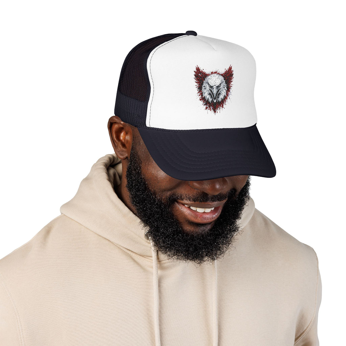 Eagle (Black & Red) — Foam Trucker Hat