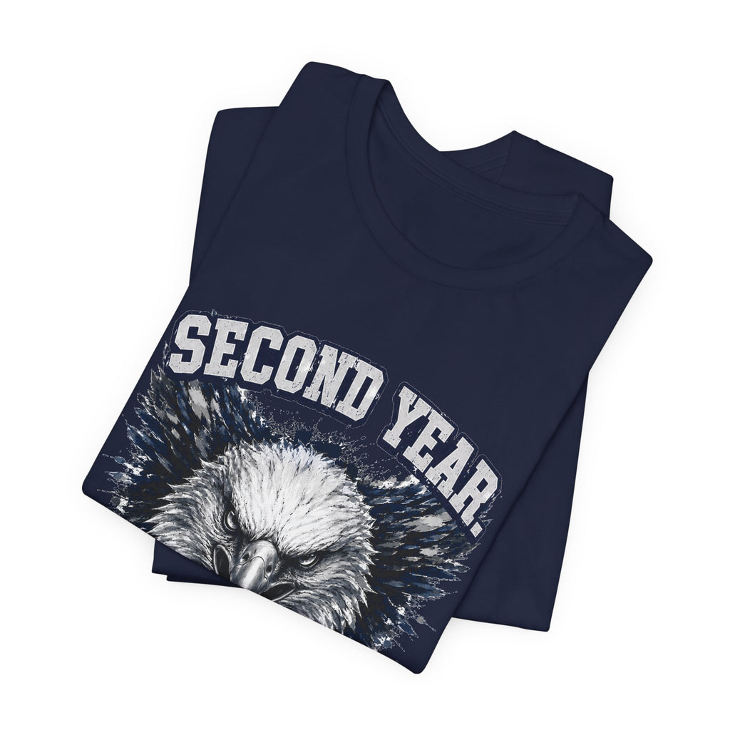 Second Year. No Fear. — Eagle Country 2029 Blue & White Tee