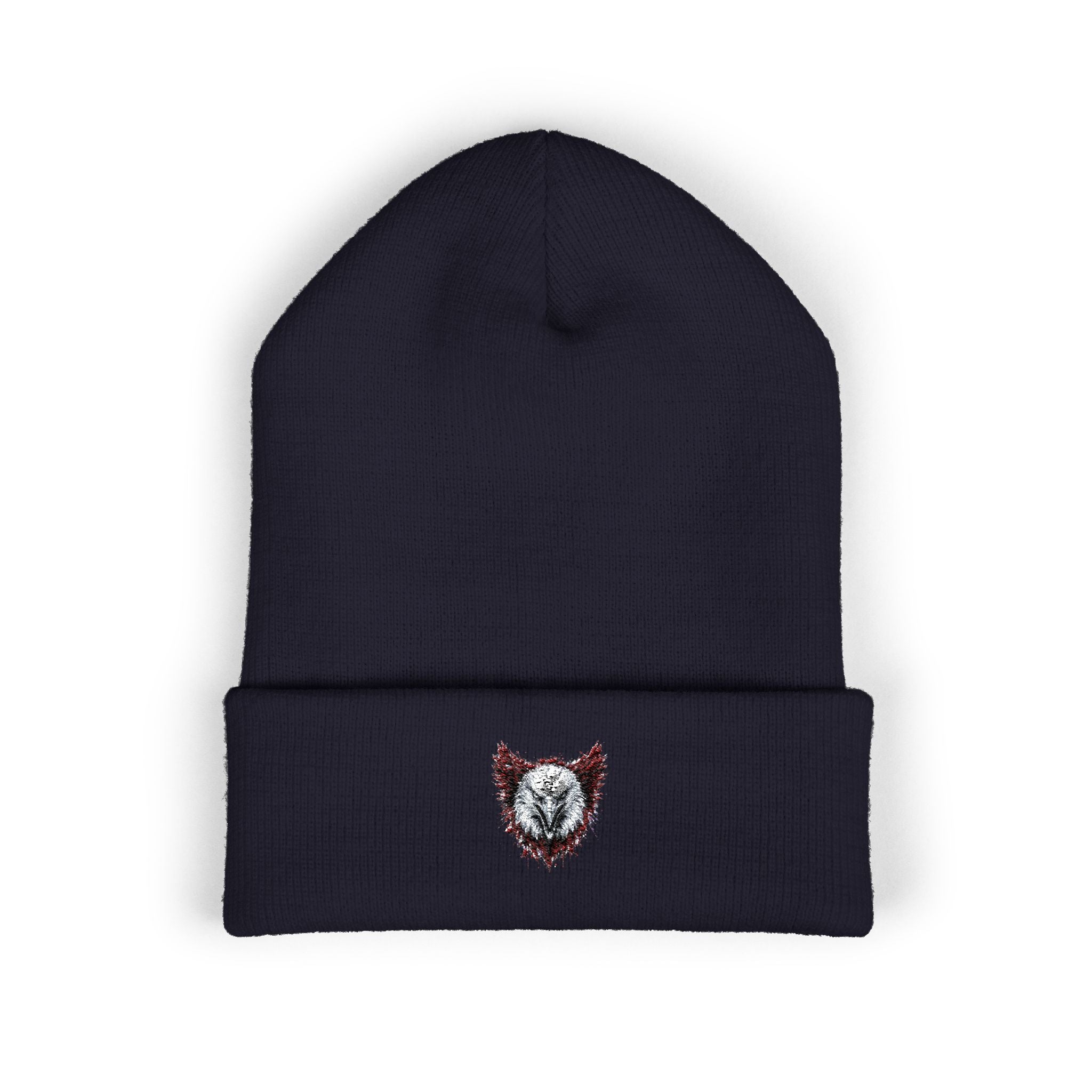Eagle (Black & Red) — Embroidered Beanie