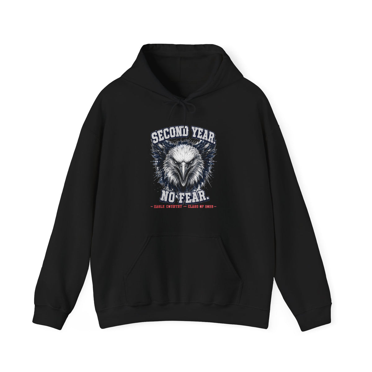 Second Year. No Fear. — Eagle Country 2029 Blue & White Hoodie