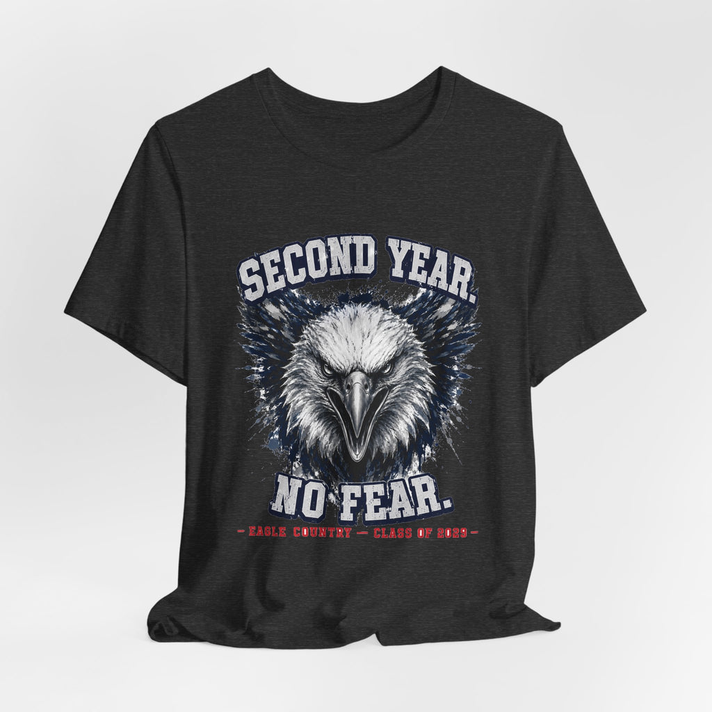 Second Year. No Fear. — Eagle Country 2029 Blue & White Tee