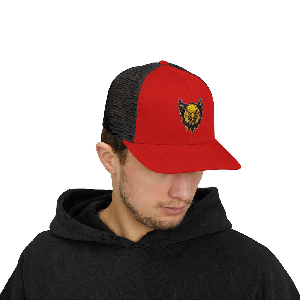 Eagle (Blue & Gold) — Snapback Trucker Hat