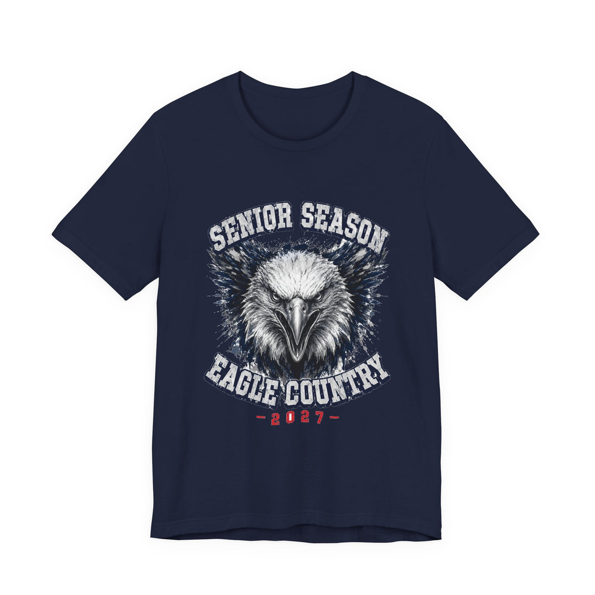 Senior Season — Eagle Country 2027 Blue & White Tee
