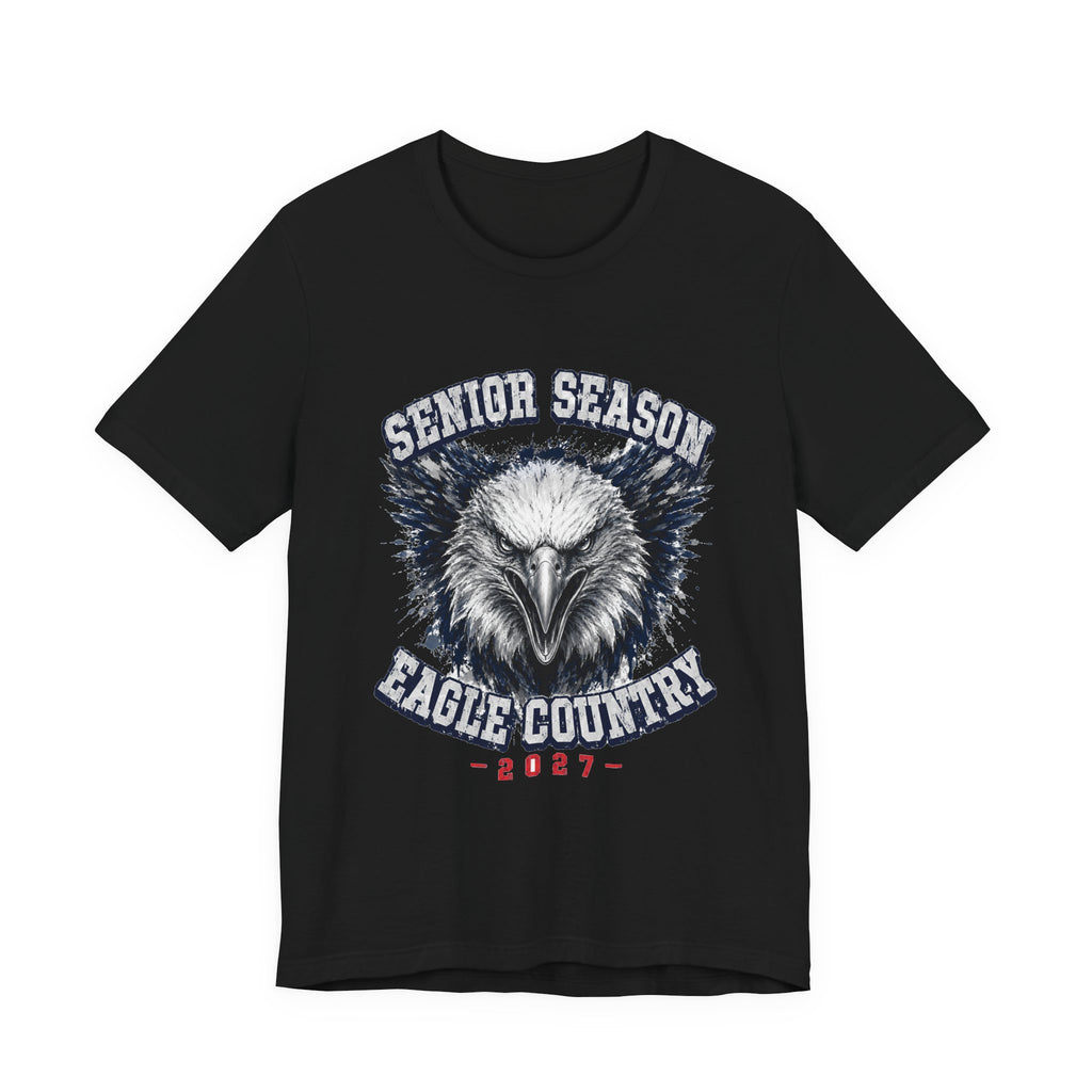 Senior Season — Eagle Country 2027 Blue & White Tee