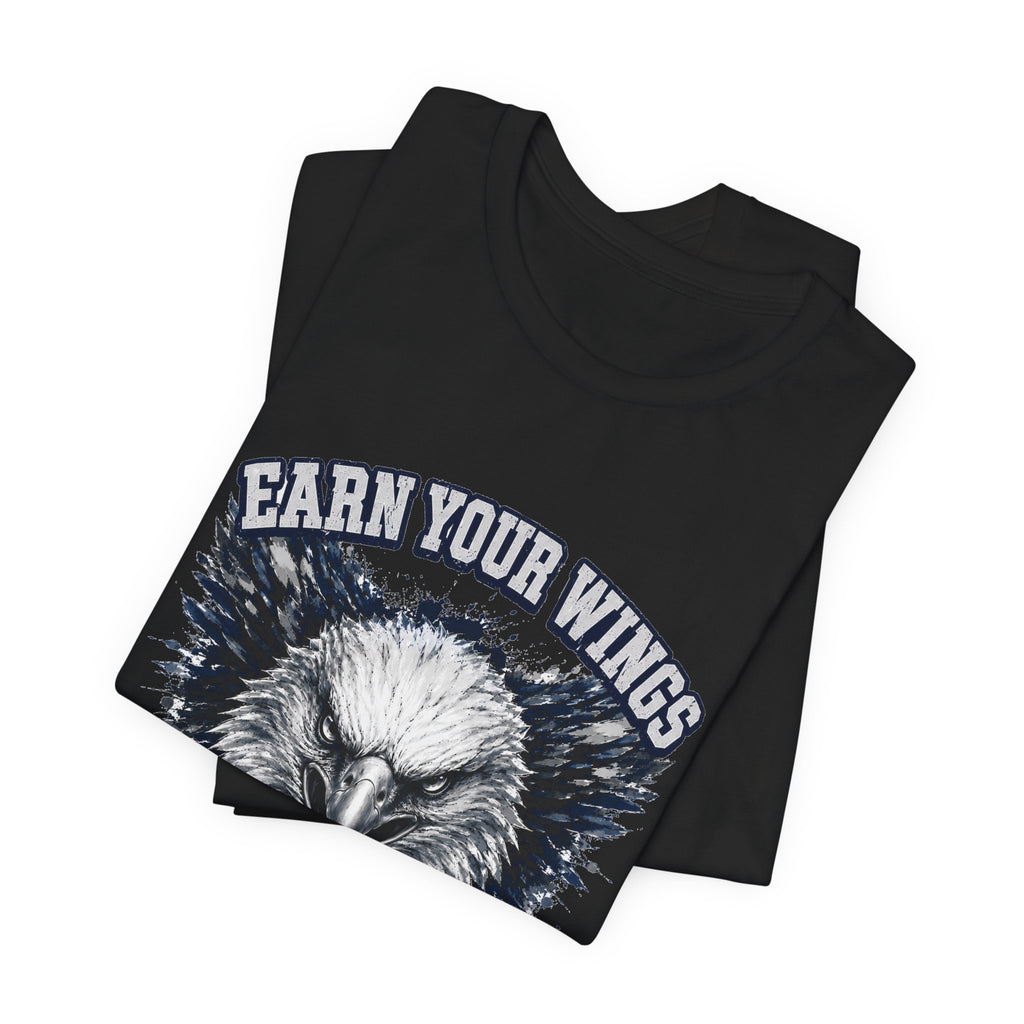 Earn Your Wings — Eagle Country 2030 Blue & White Tee