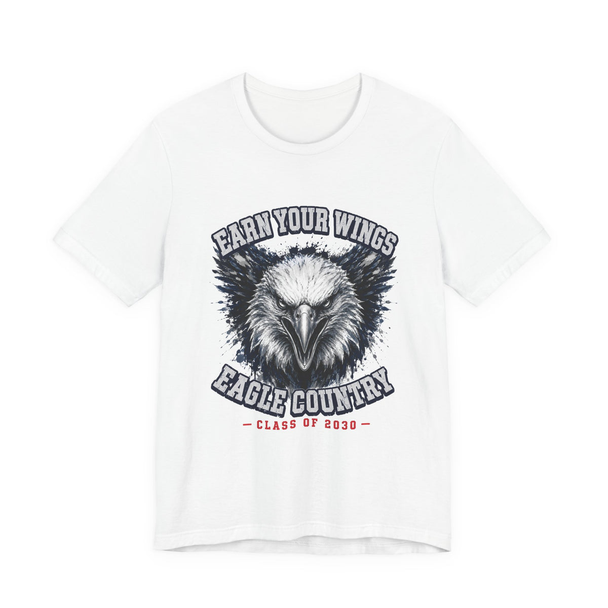 Earn Your Wings — Eagle Country 2030 Blue & White Tee