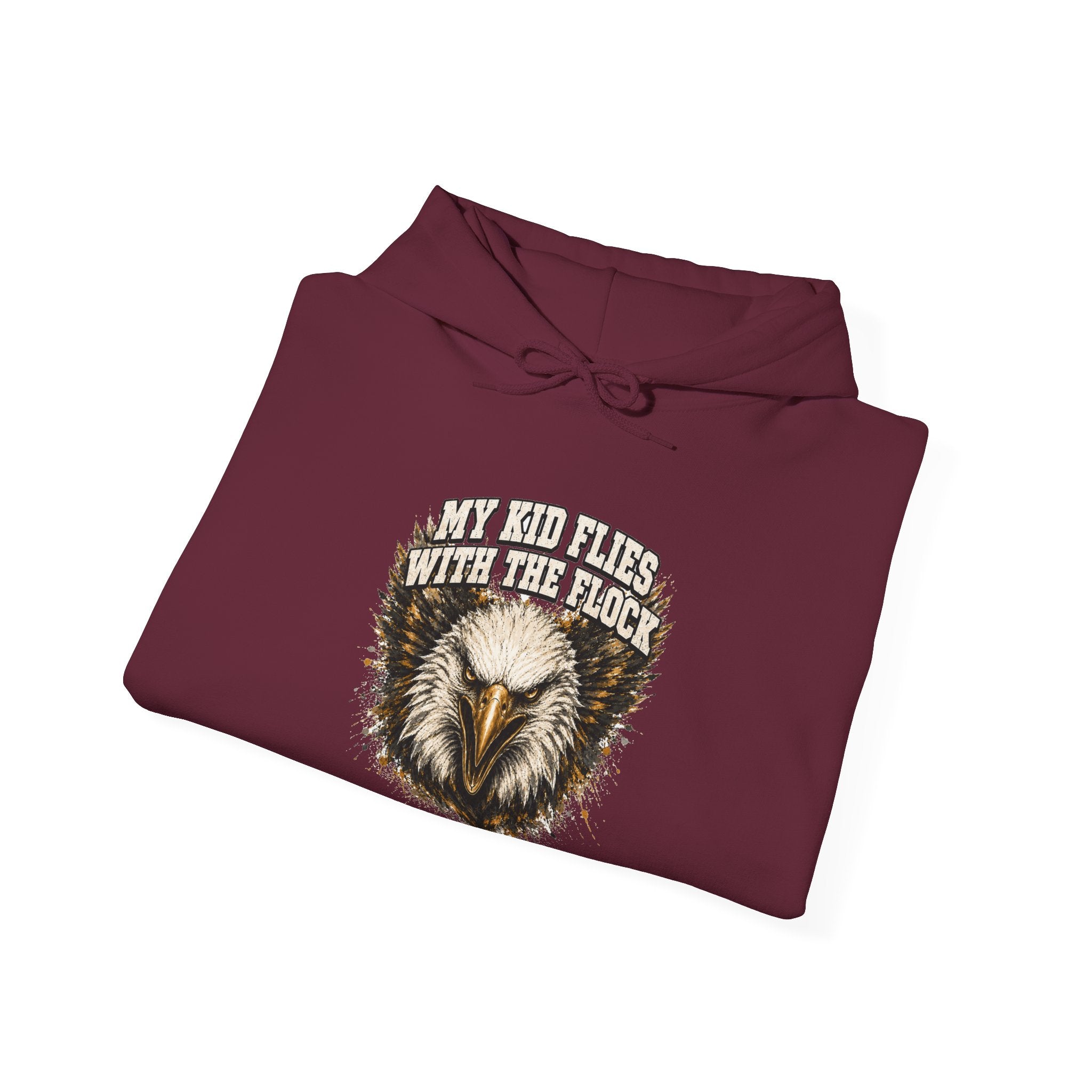 My Kid Flies With the Flock — Eagle Country Gold & White Hoodie