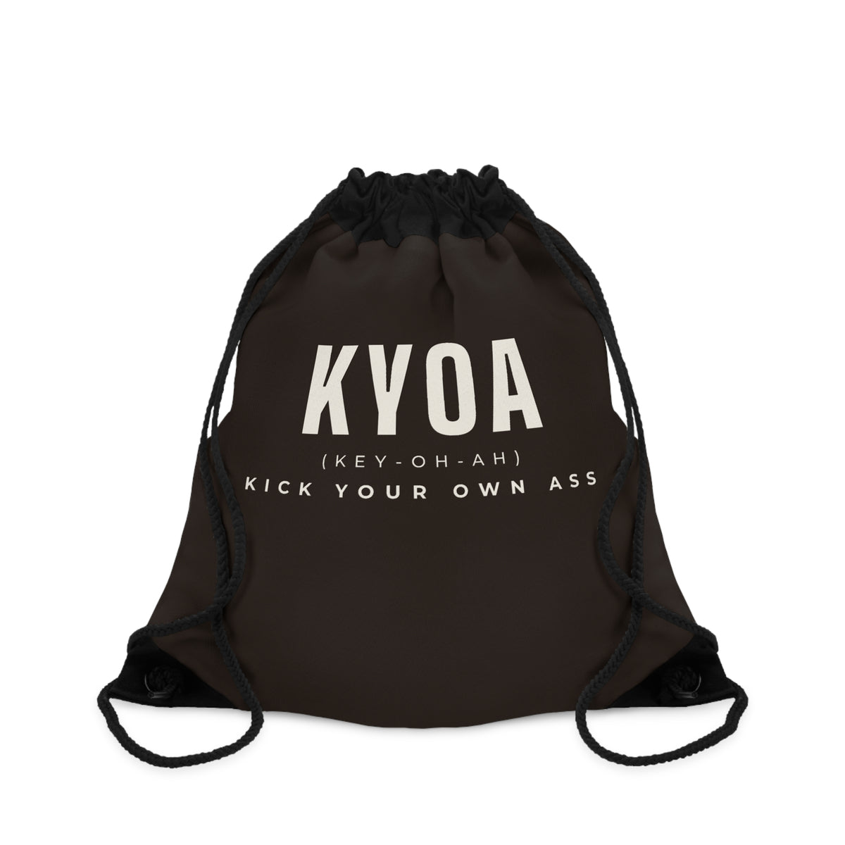 KYOA — Drawstring Gym Bag (Espresso Monogram)