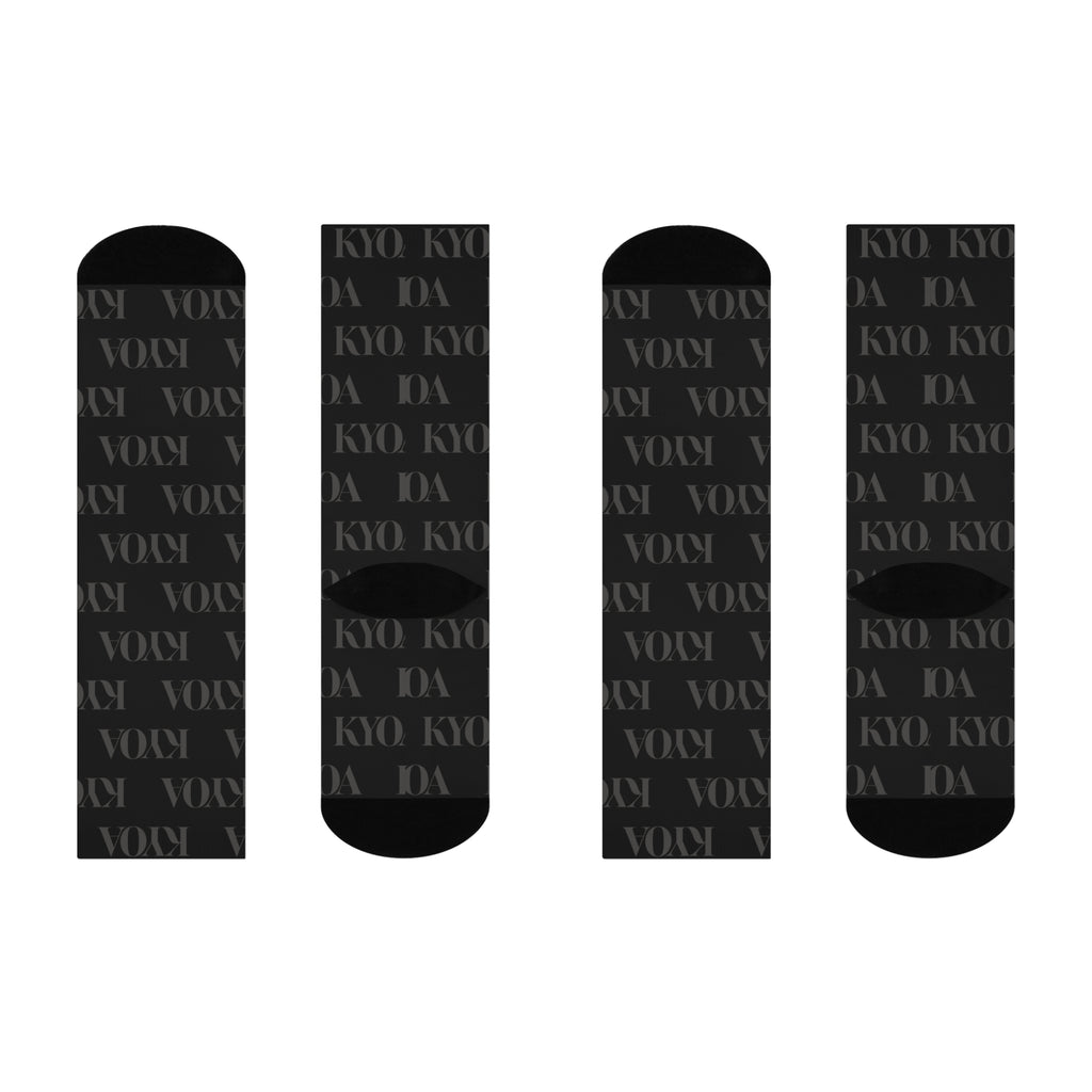 KYOA — Monogram Cushioned Crew Sock (Black)