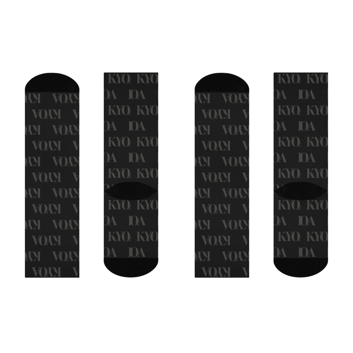 KYOA — Monogram Cushioned Crew Sock (Black)