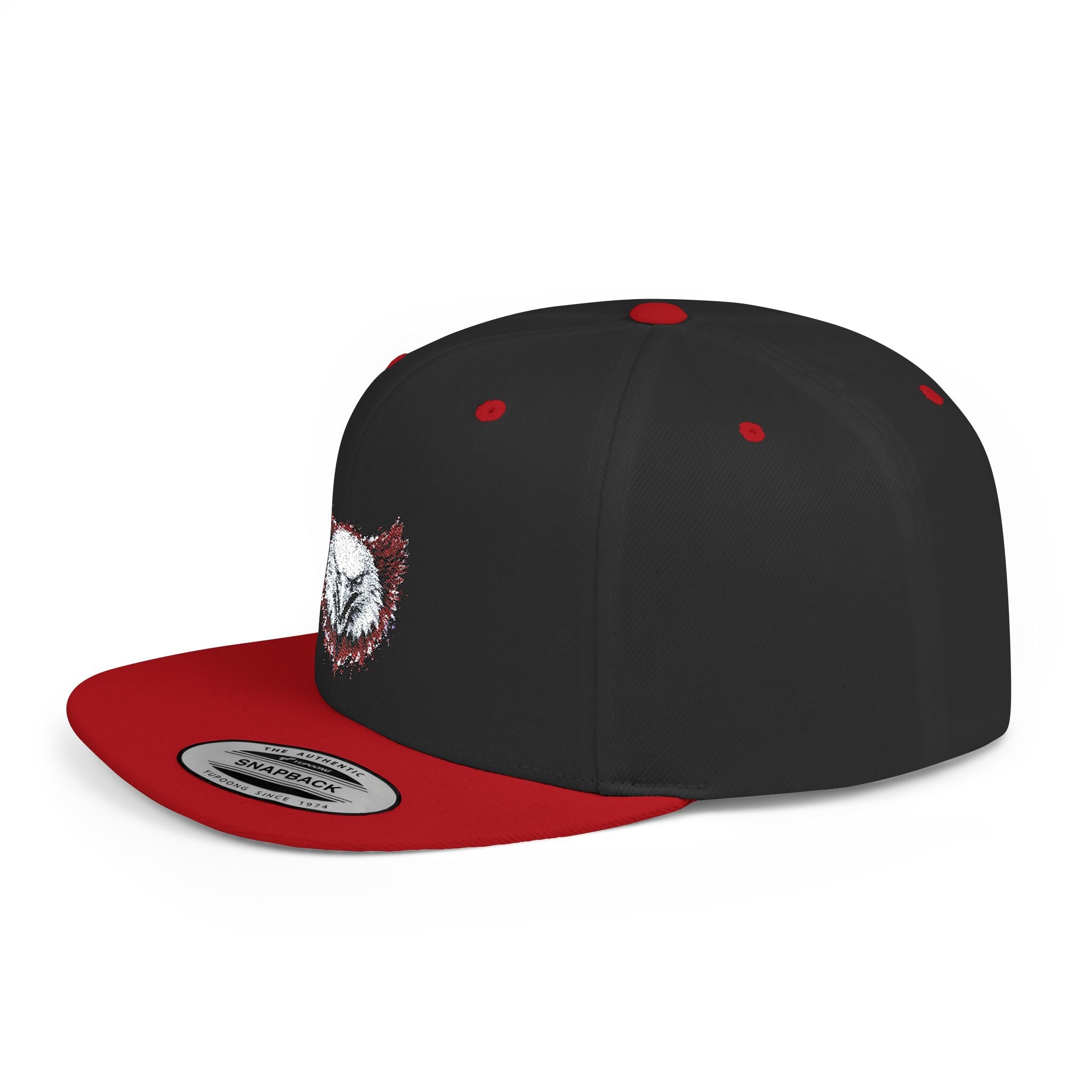 Eagle (Black & Red) — Flat-Bill Snapback