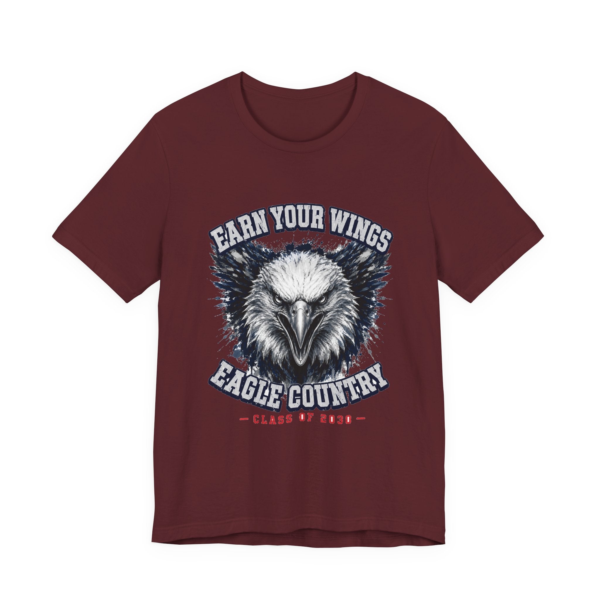 Earn Your Wings — Eagle Country 2030 Blue & White Tee