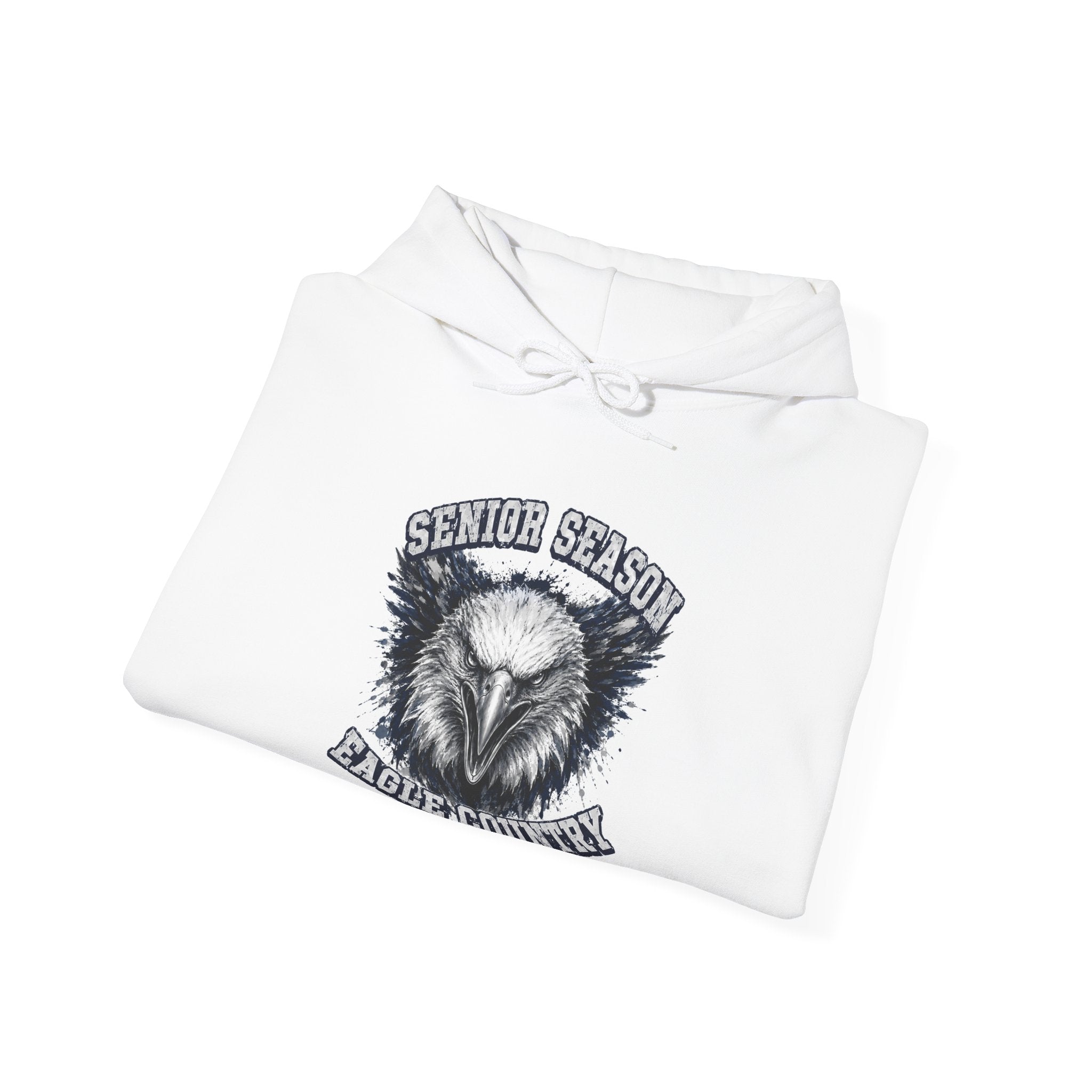 Senior Season — Eagle Country 2027 Blue & White Hoodie