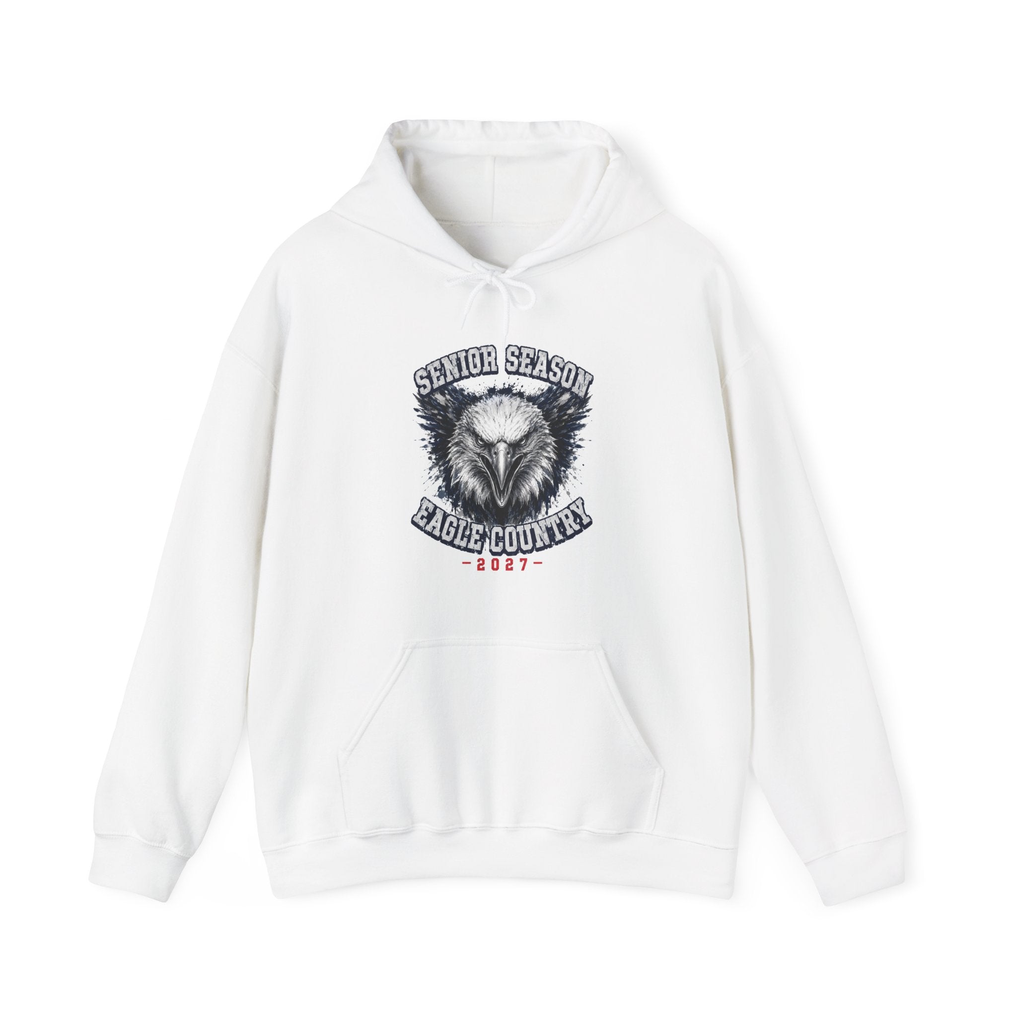Senior Season — Eagle Country 2027 Blue & White Hoodie