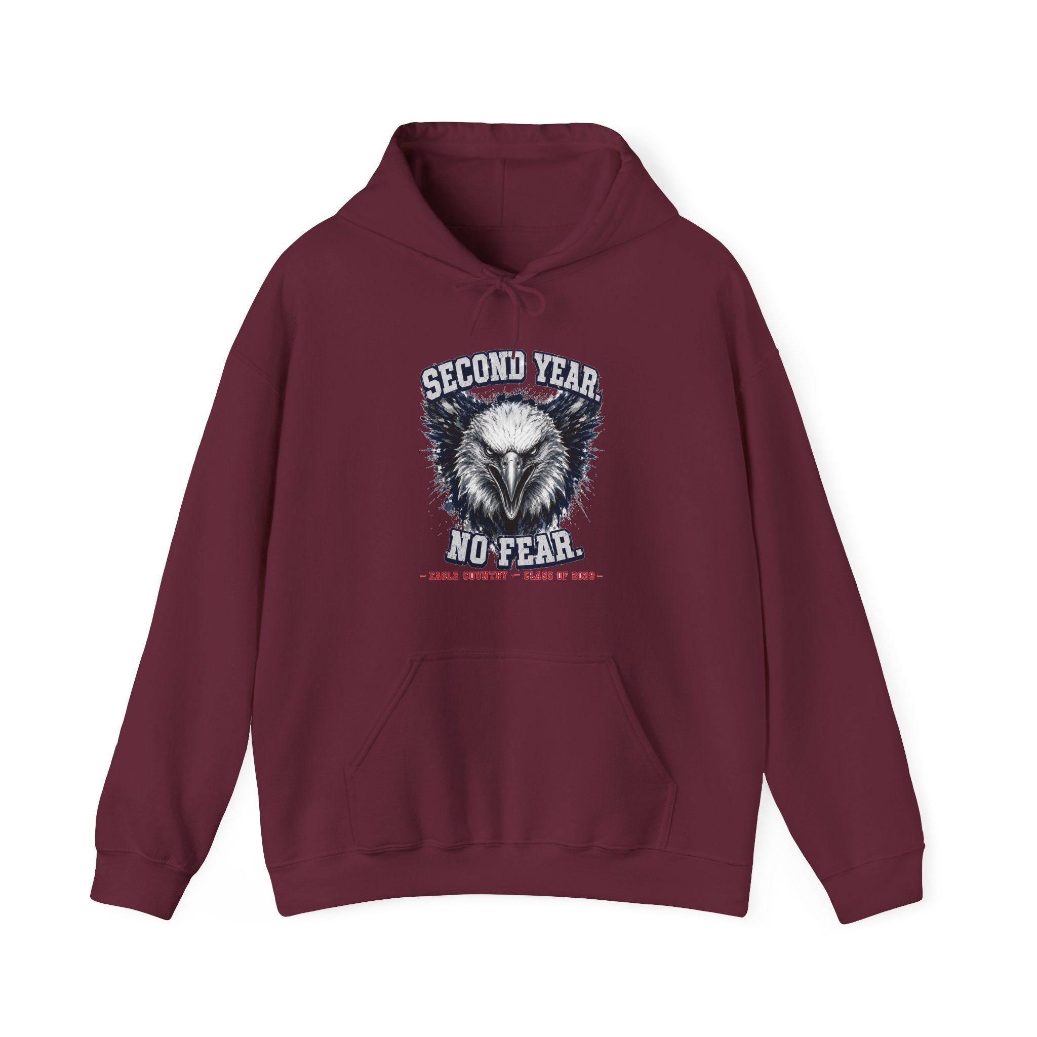 Second Year. No Fear. — Eagle Country 2029 Blue & White Hoodie