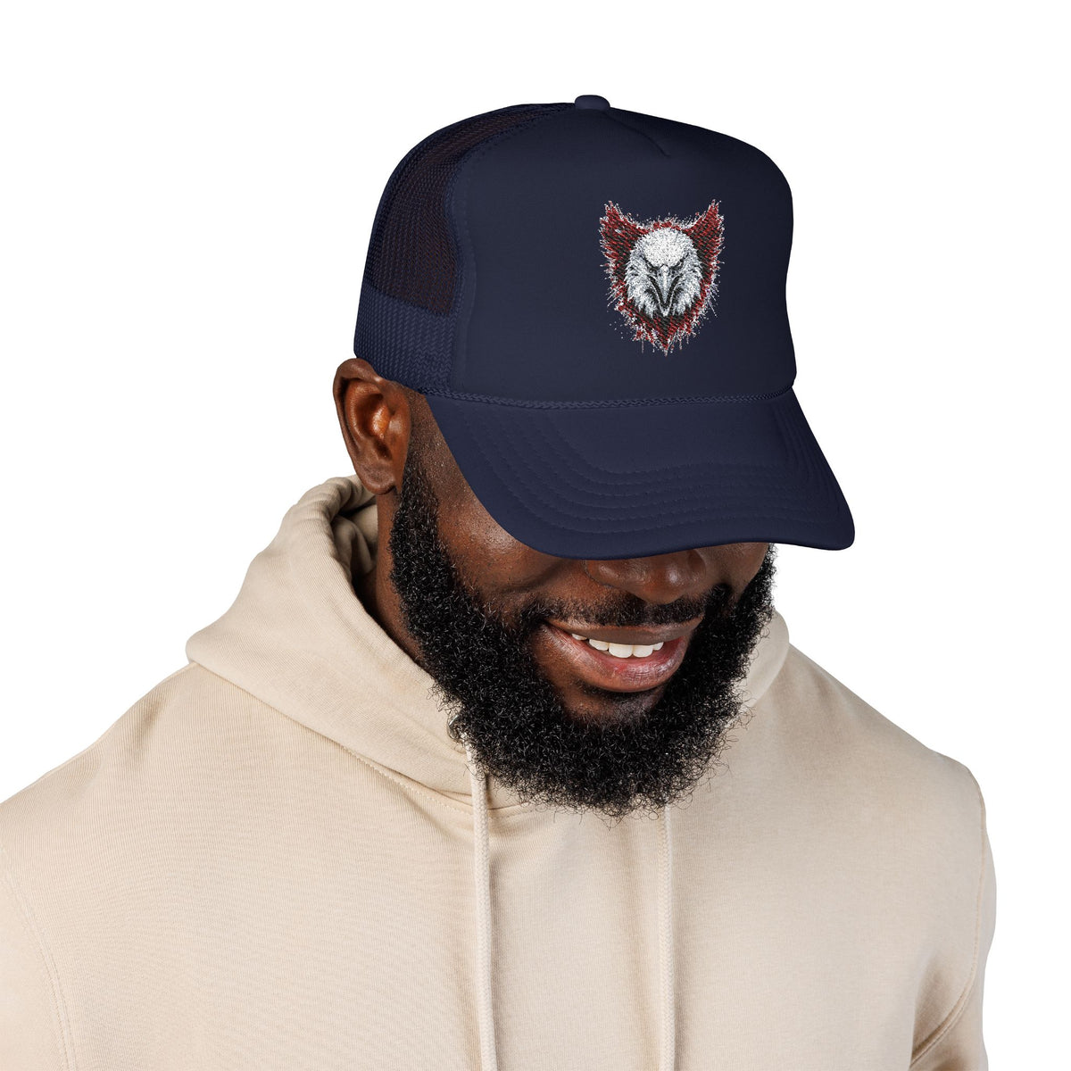Eagle (Black & Red) — Foam Trucker Hat