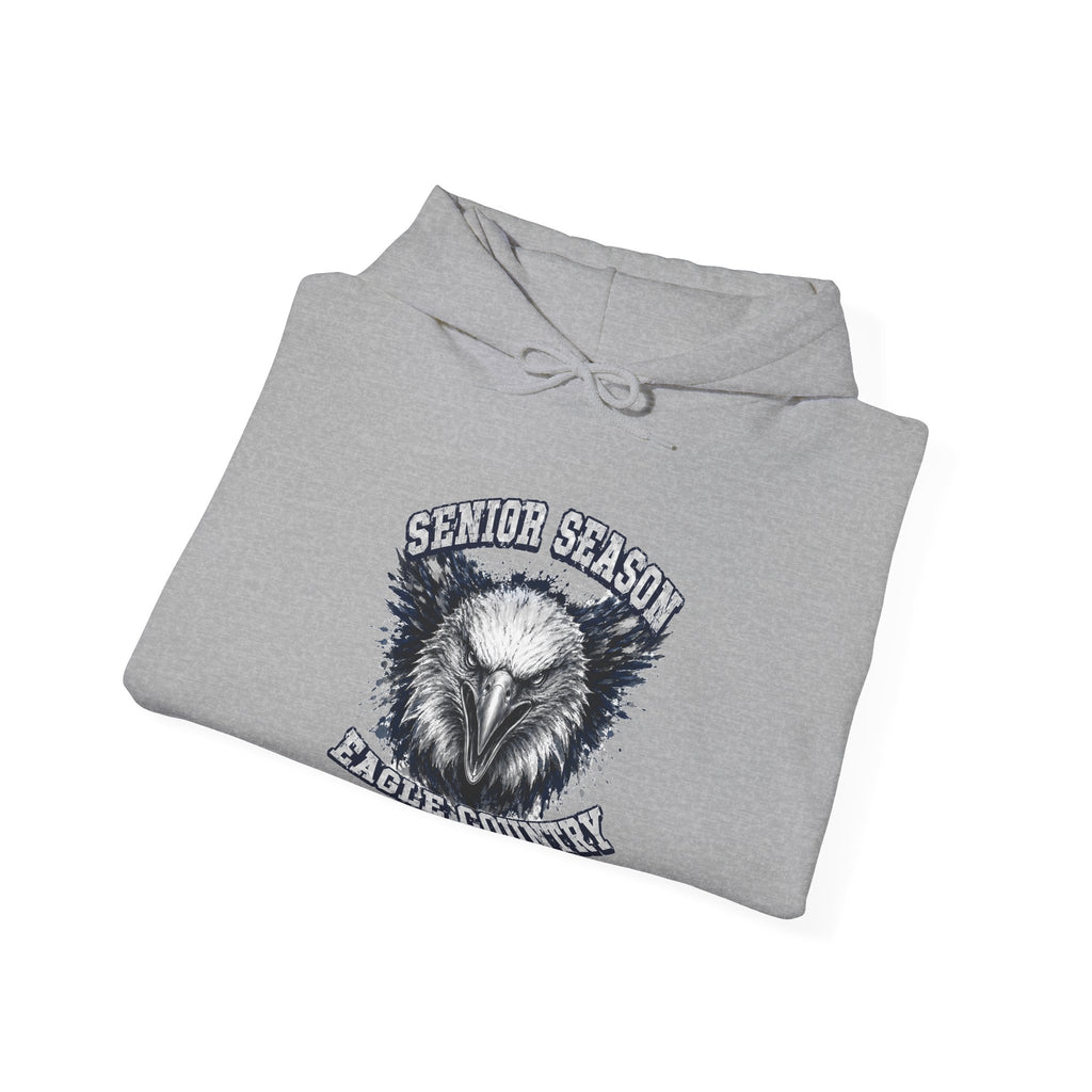 Senior Season — Eagle Country 2027 Blue & White Hoodie