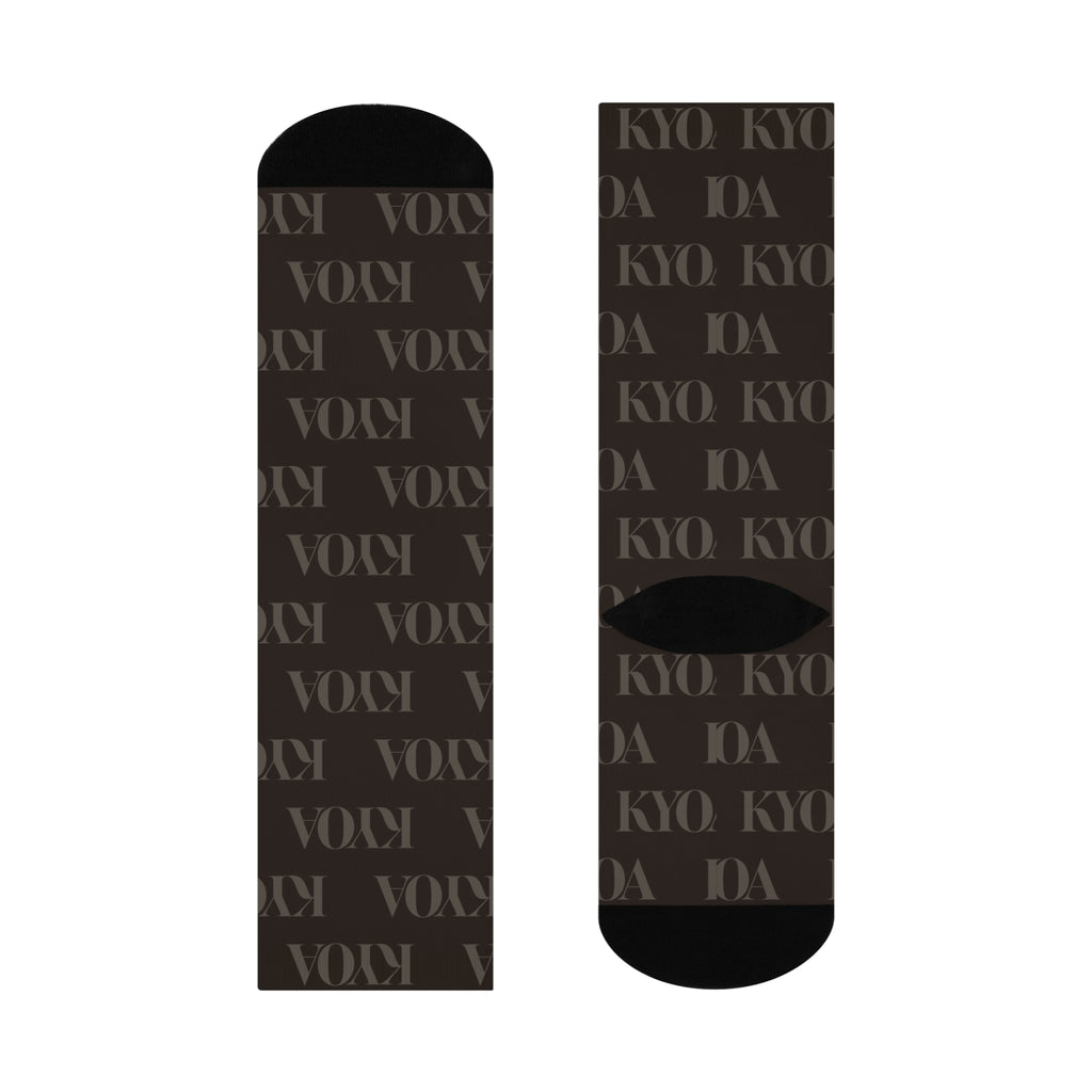KYOA — Monogram Cushioned Crew Sock (Espresso)
