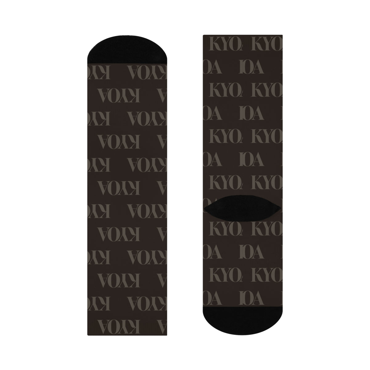 KYOA — Monogram Cushioned Crew Sock (Espresso)