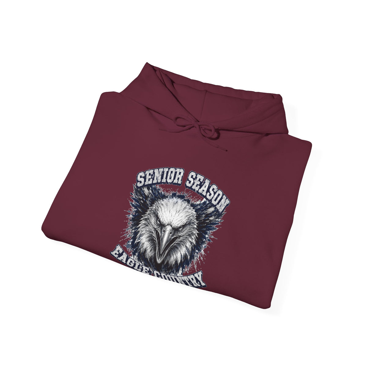 Senior Season — Eagle Country 2027 Blue & White Hoodie