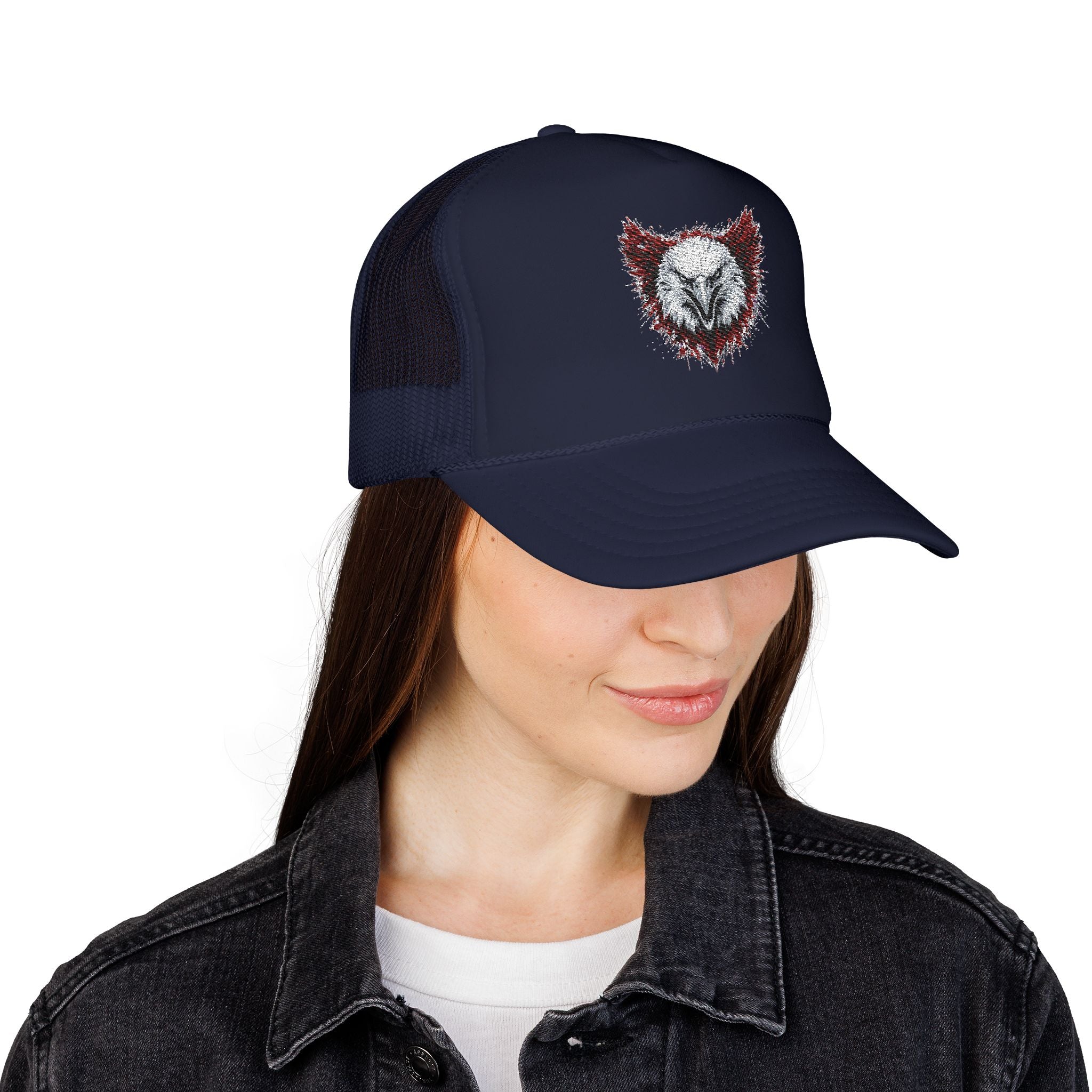 Eagle (Black & Red) — Foam Trucker Hat