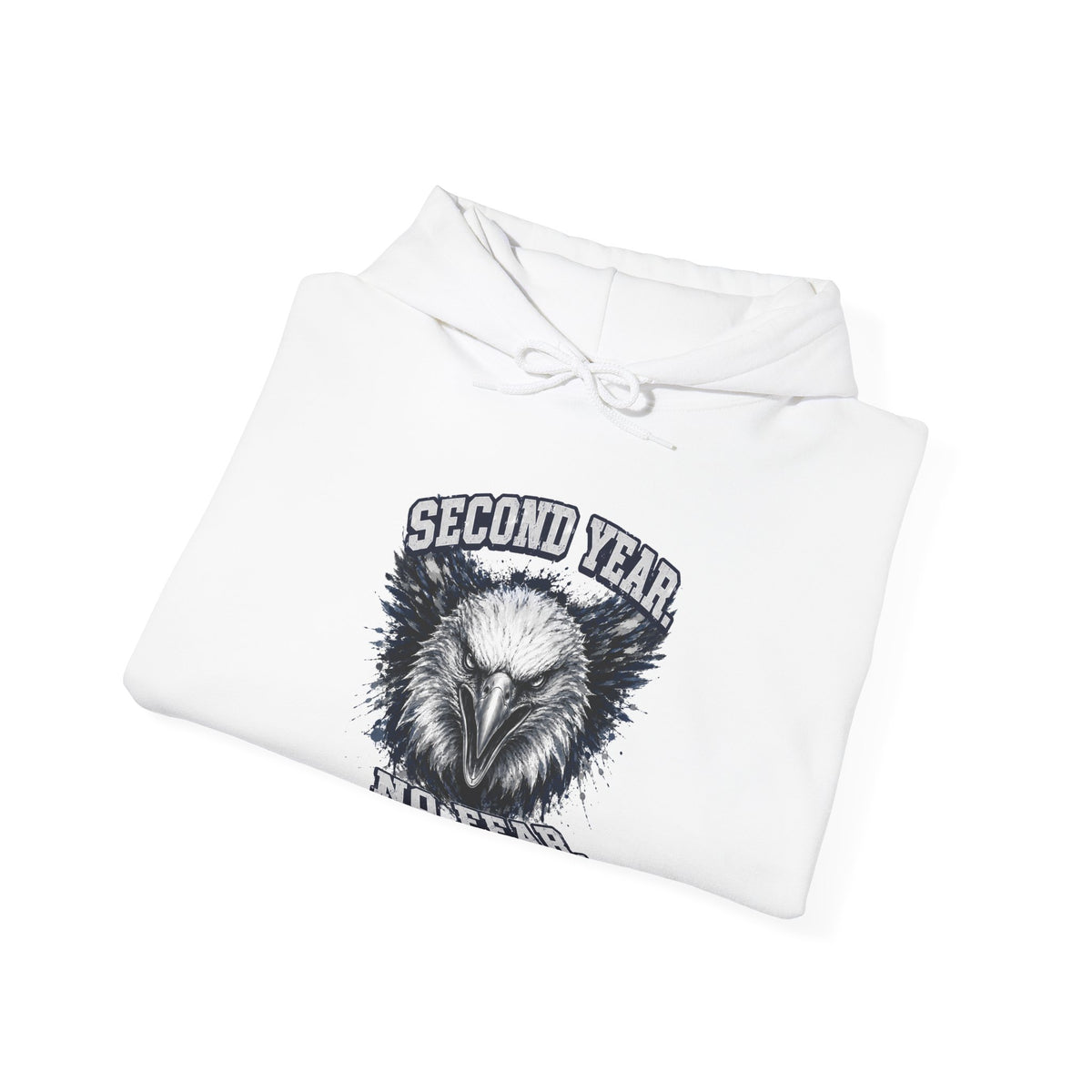 Second Year. No Fear. — Eagle Country 2029 Blue & White Hoodie