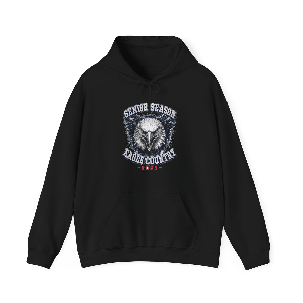 Senior Season — Eagle Country 2027 Blue & White Hoodie