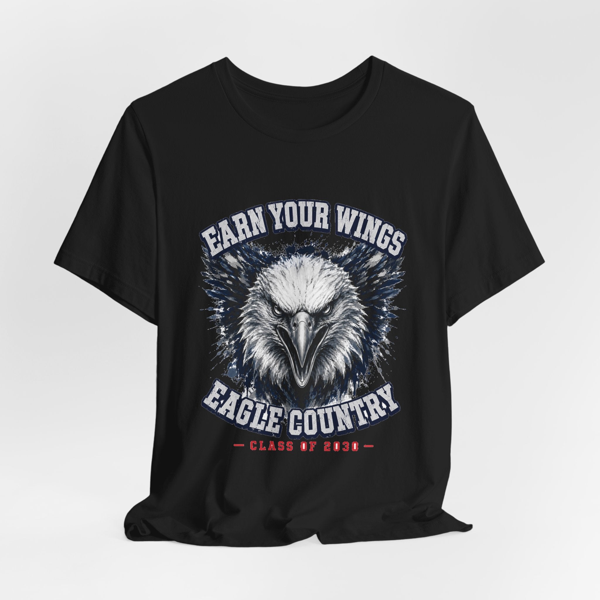 Earn Your Wings — Eagle Country 2030 Blue & White Tee