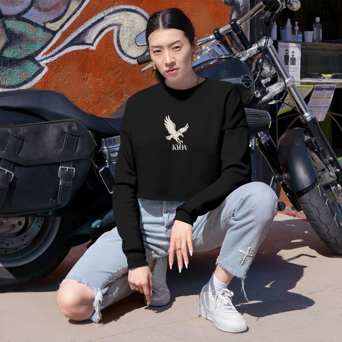 KYOA — The Eagle · Women's Cropped Sweatshirt (RISE)