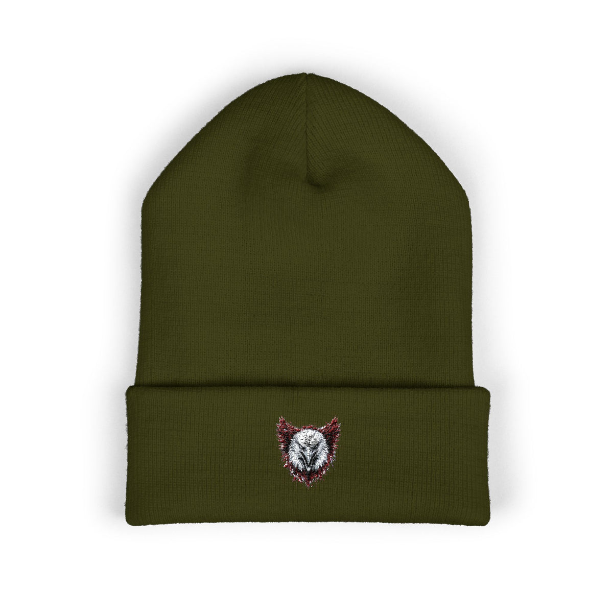 Eagle (Black & Red) — Embroidered Beanie