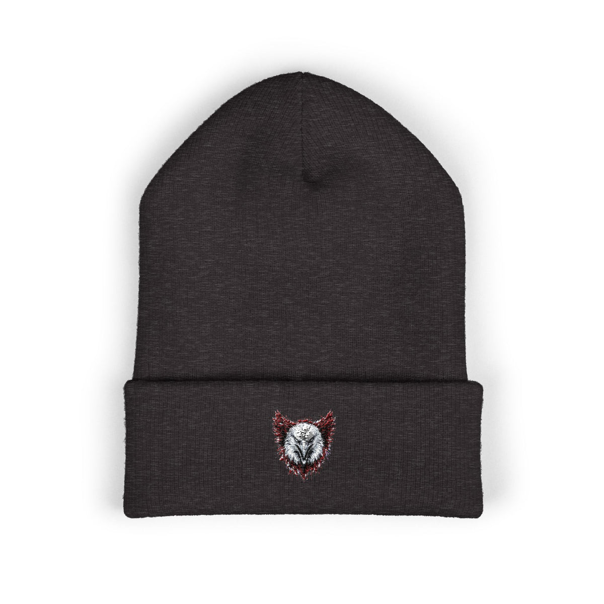 Eagle (Black & Red) — Embroidered Beanie