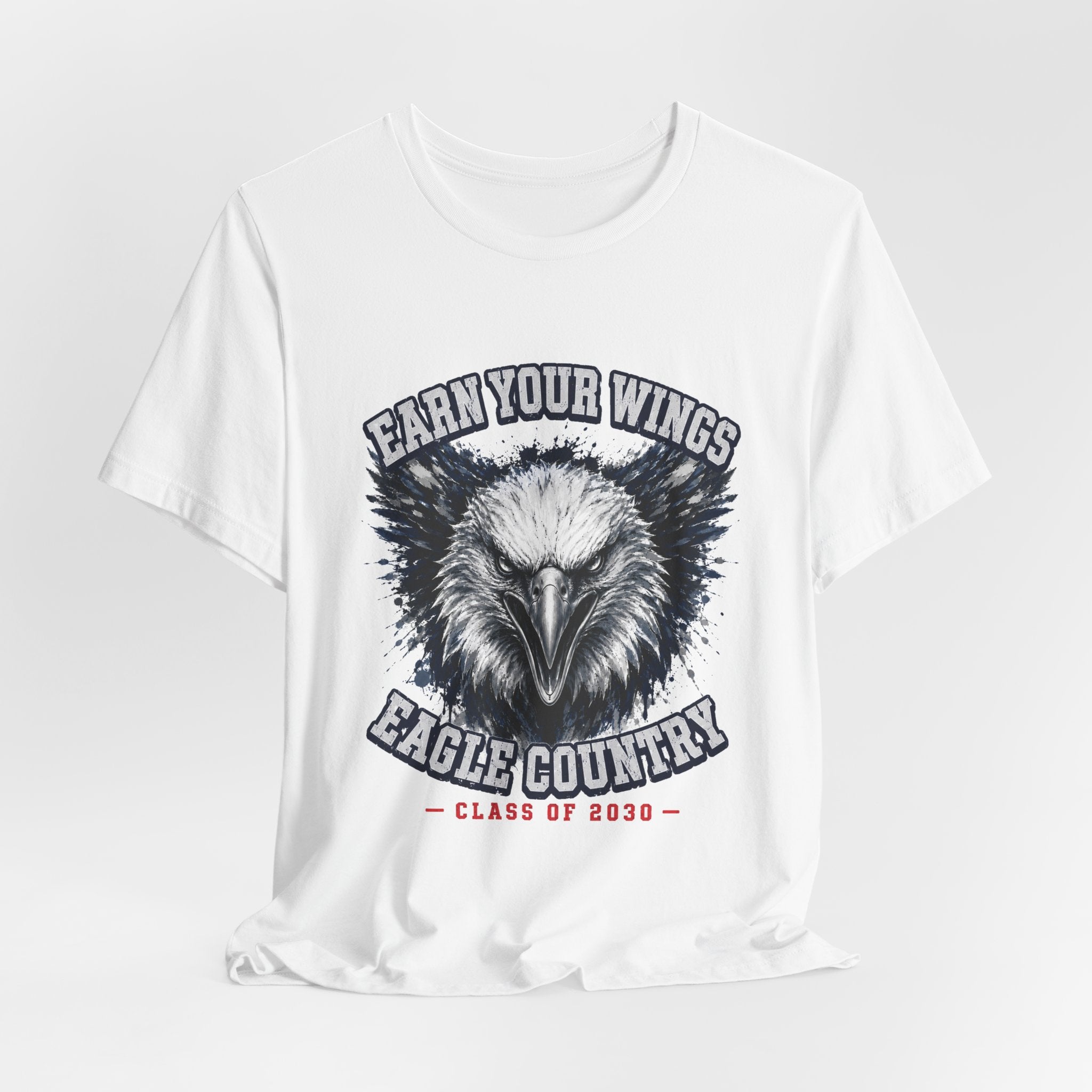 Earn Your Wings — Eagle Country 2030 Blue & White Tee