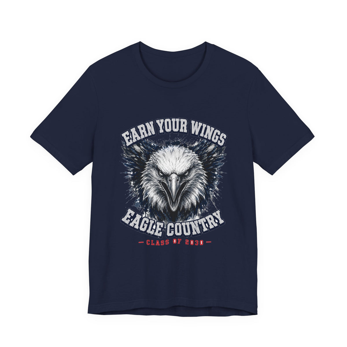 Earn Your Wings — Eagle Country 2030 Blue & White Tee