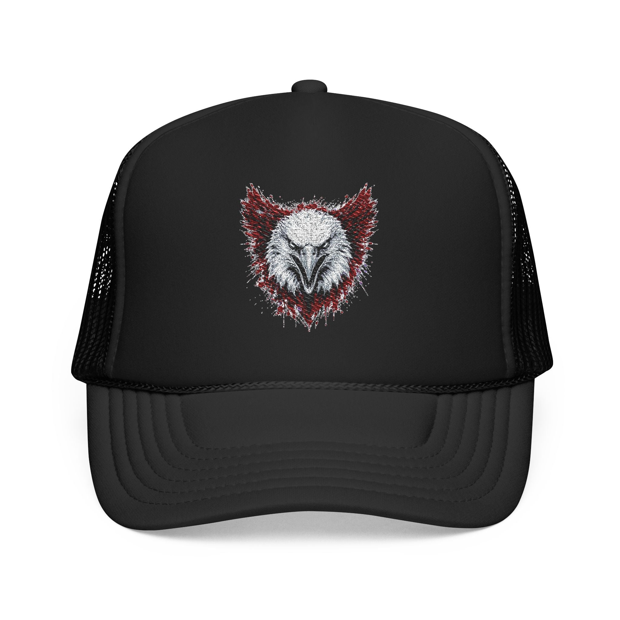 Eagle (Black & Red) — Foam Trucker Hat