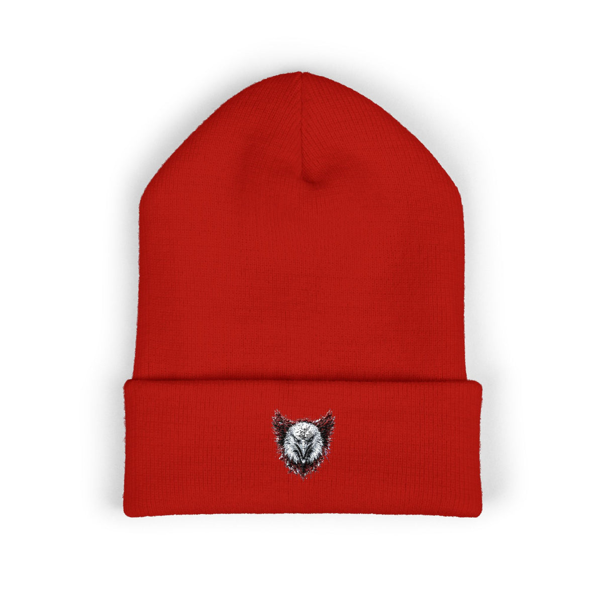 Eagle (Black & Red) — Embroidered Beanie