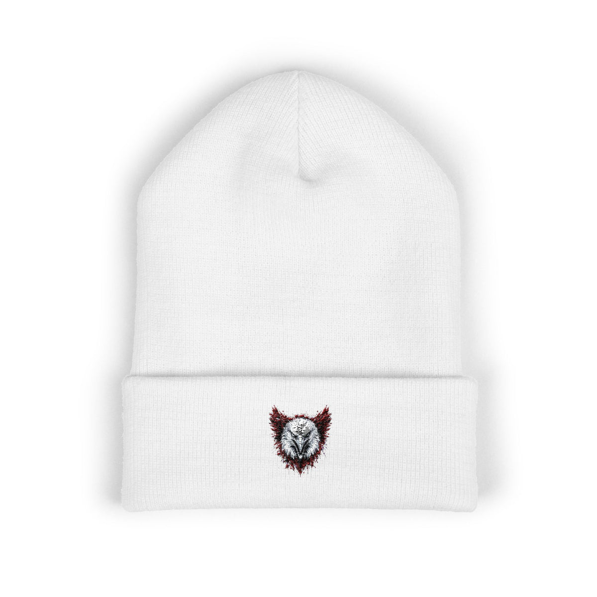 Eagle (Black & Red) — Embroidered Beanie